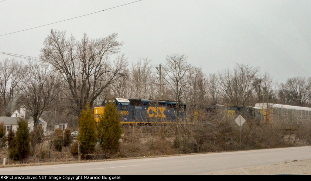 CSX SD40-2 and ES40DC leading a train